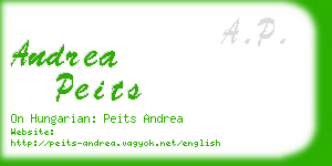 andrea peits business card